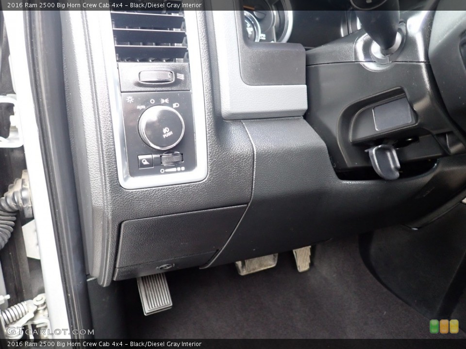 Black/Diesel Gray Interior Controls for the 2016 Ram 2500 Big Horn Crew Cab 4x4 #140771822