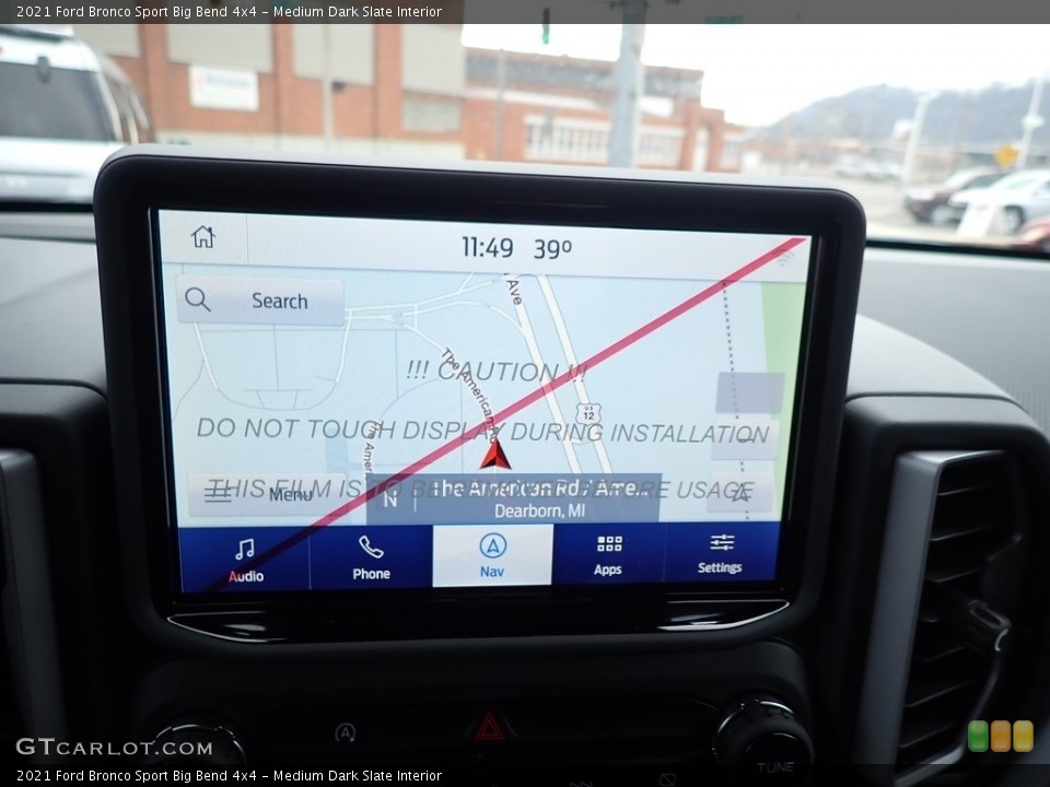 Medium Dark Slate Interior Navigation for the 2021 Ford Bronco Sport Big Bend 4x4 #140772734