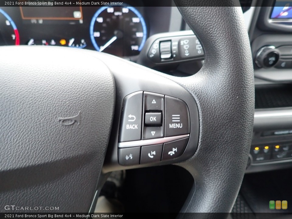 Medium Dark Slate Interior Steering Wheel for the 2021 Ford Bronco Sport Big Bend 4x4 #140772809