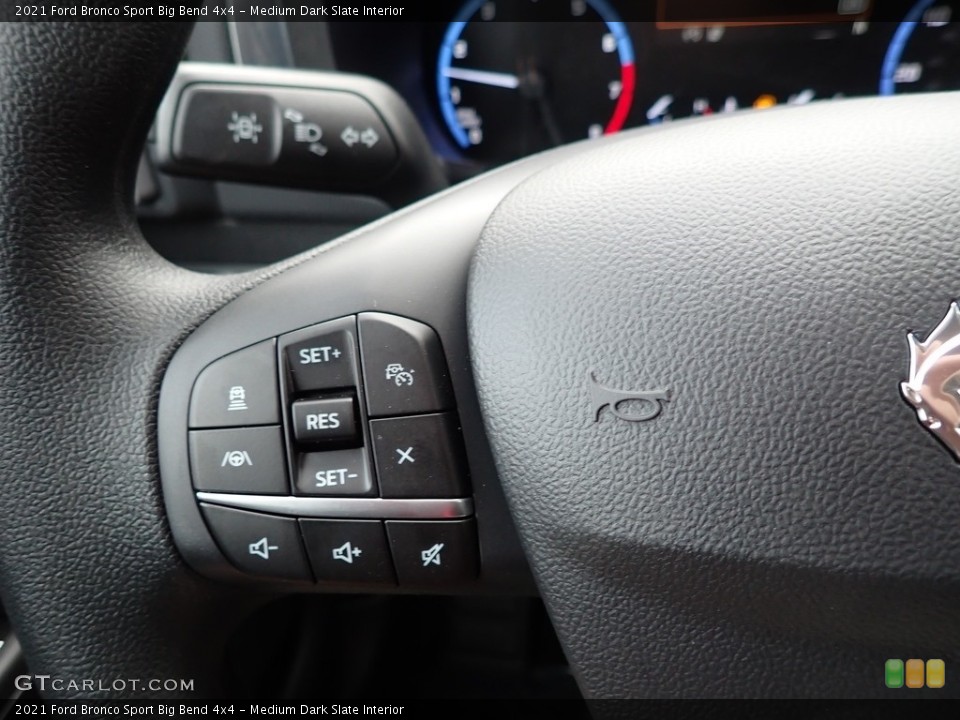 Medium Dark Slate Interior Steering Wheel for the 2021 Ford Bronco Sport Big Bend 4x4 #140772830
