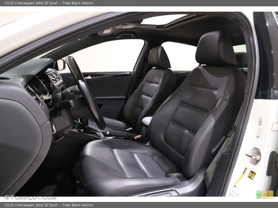 Titan Black Interior Front Seat for the 2018 Volkswagen Jetta SE Sport #140773325