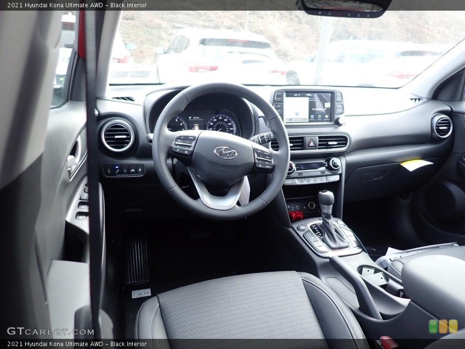 Black Interior Dashboard for the 2021 Hyundai Kona Ultimate AWD #140776172