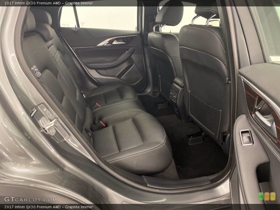 Graphite Interior Rear Seat for the 2017 Infiniti QX30 Premium AWD #140778485