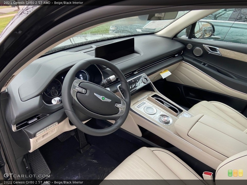 Beige/Black Interior Photo for the 2021 Genesis GV80 2.5T AWD #140779313