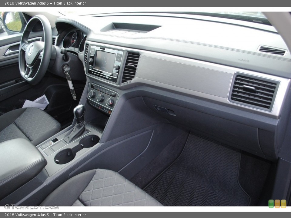 Titan Black Interior Dashboard for the 2018 Volkswagen Atlas S #140779736