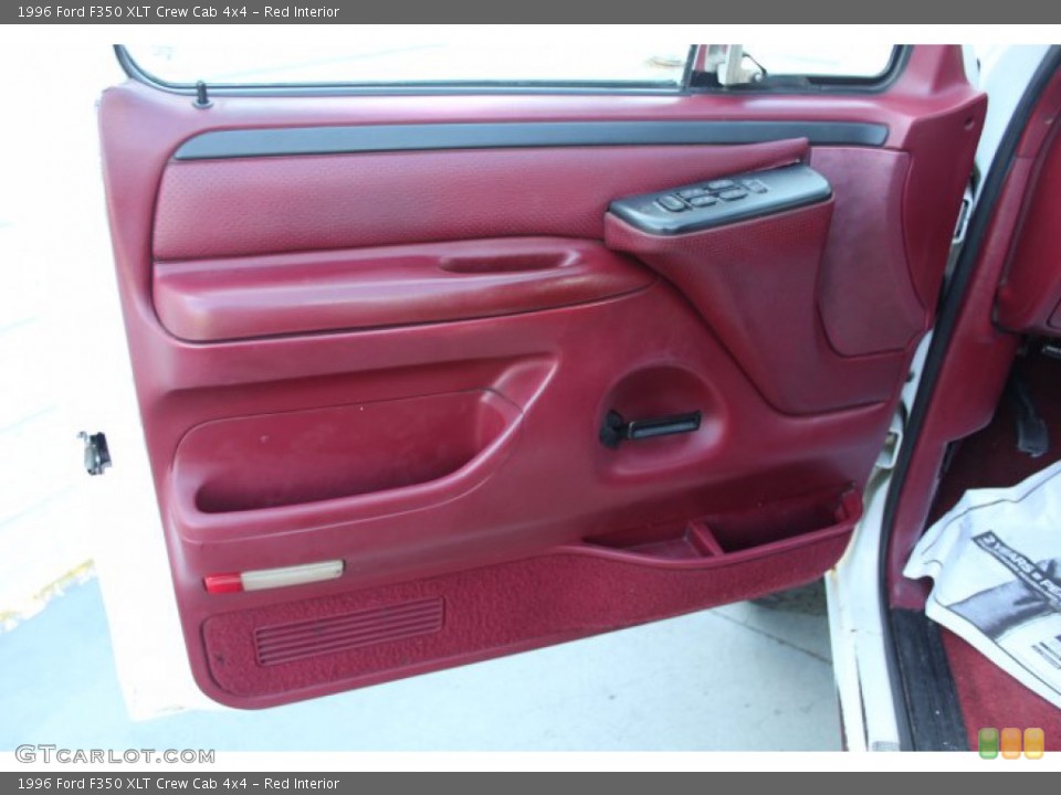 Red Interior Door Panel for the 1996 Ford F350 XLT Crew Cab 4x4 #140781140