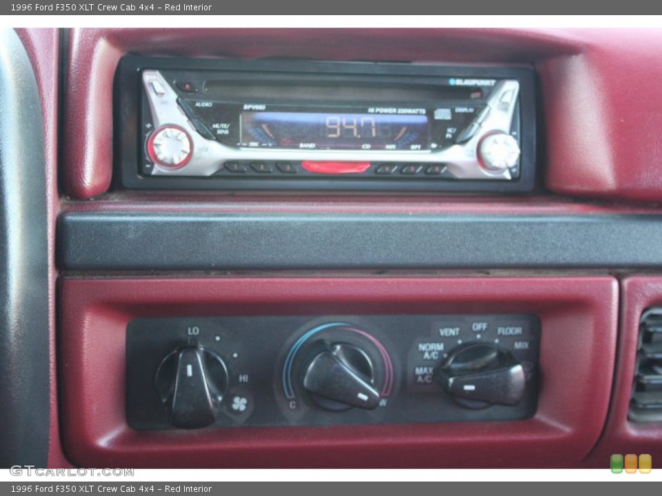 Red Interior Controls for the 1996 Ford F350 XLT Crew Cab 4x4 #140781233