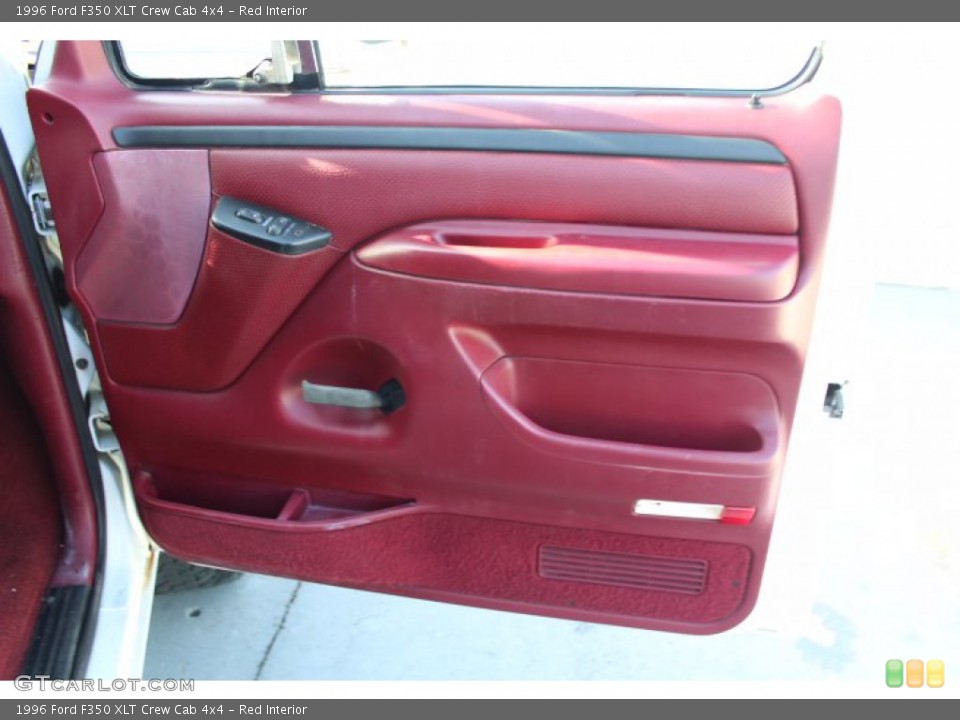 Red Interior Door Panel for the 1996 Ford F350 XLT Crew Cab 4x4 #140781338