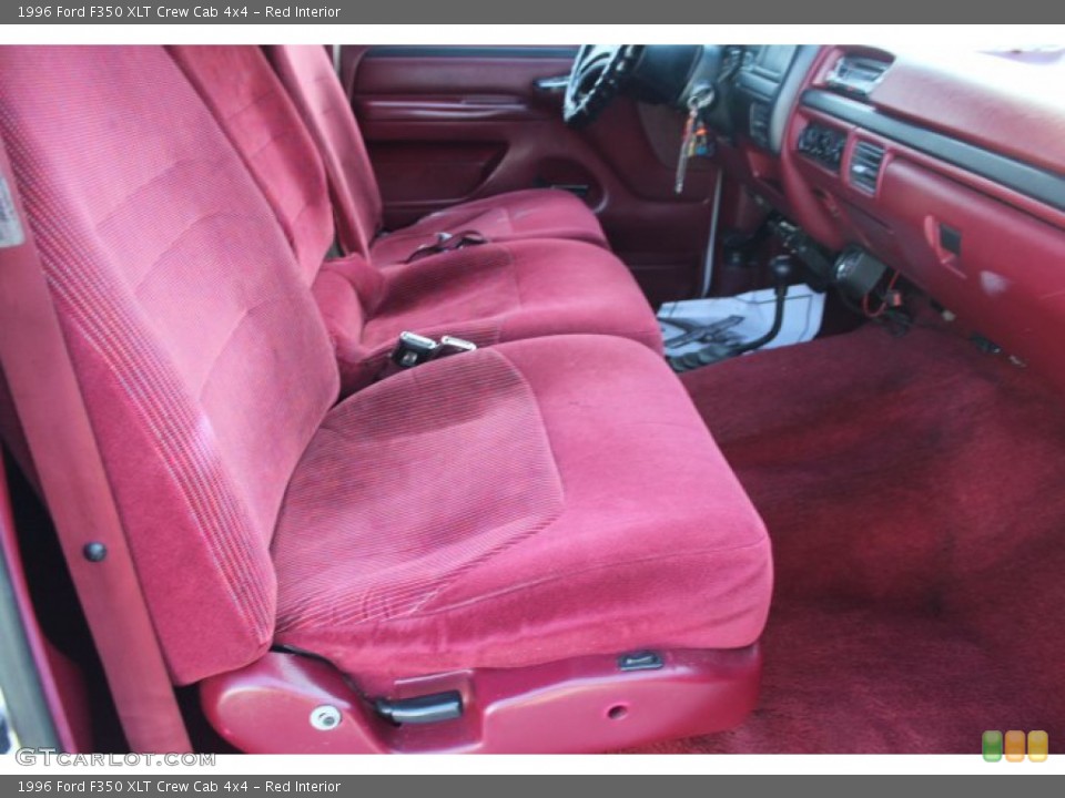 Red Interior Front Seat for the 1996 Ford F350 XLT Crew Cab 4x4 #140781355