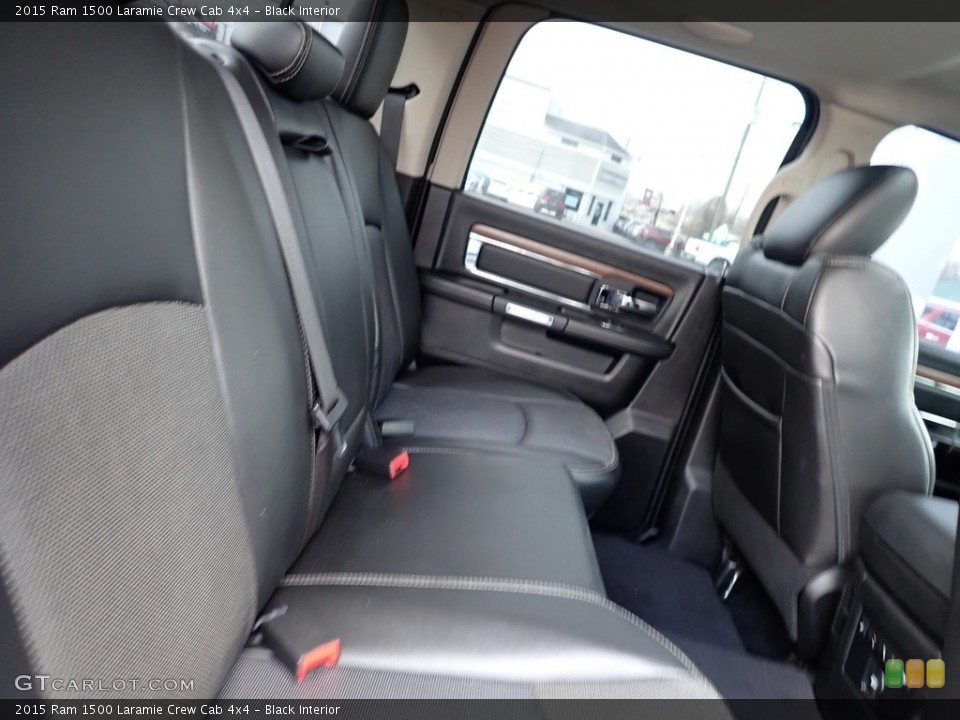 Black Interior Rear Seat for the 2015 Ram 1500 Laramie Crew Cab 4x4 #140781626