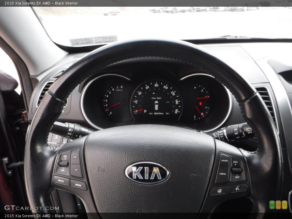 Black Interior Steering Wheel for the 2015 Kia Sorento EX AWD #140782988