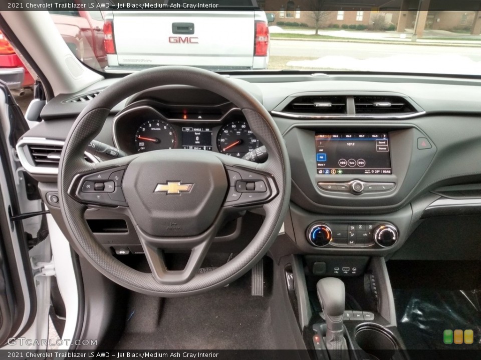 Jet Black/Medium Ash Gray Interior Dashboard for the 2021 Chevrolet Trailblazer LS AWD #140783099