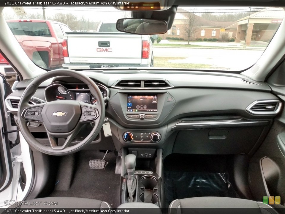 Jet Black/Medium Ash Gray Interior Dashboard for the 2021 Chevrolet Trailblazer LS AWD #140783273