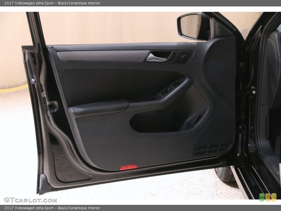 Black/Ceramique Interior Door Panel for the 2017 Volkswagen Jetta Sport #140784971