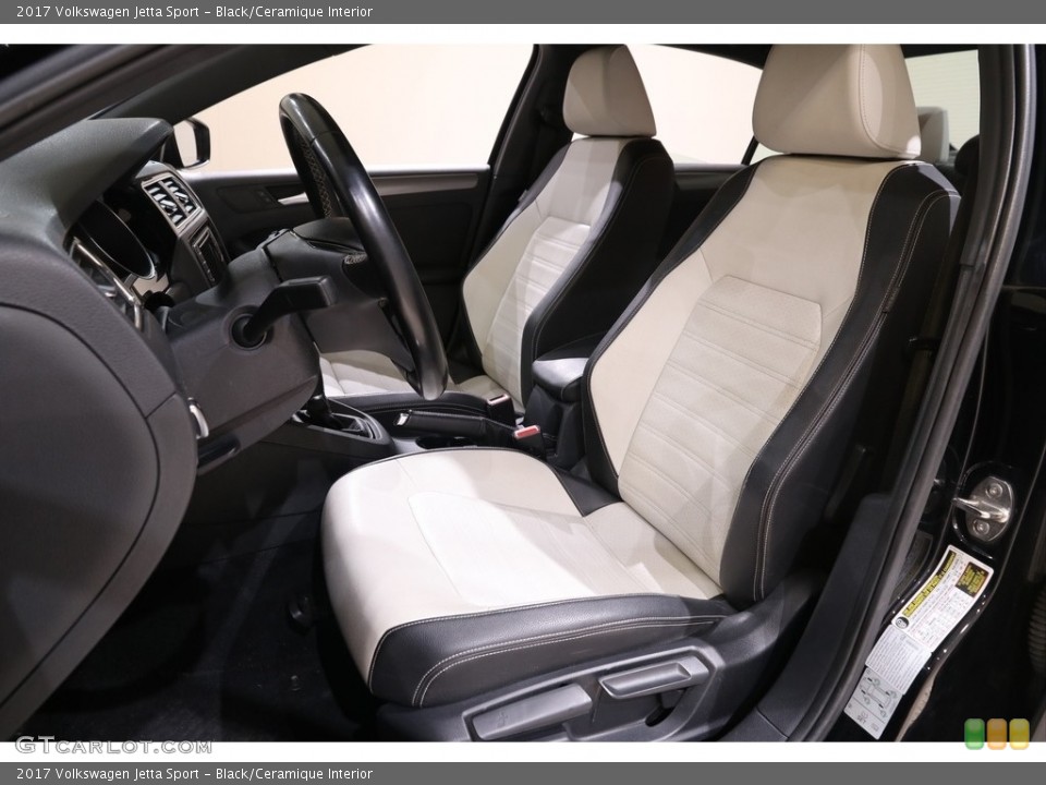 Black/Ceramique Interior Front Seat for the 2017 Volkswagen Jetta Sport #140784986