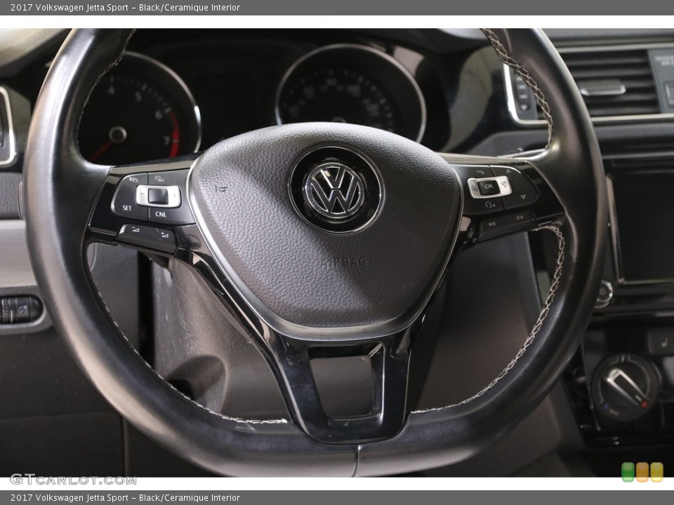 Black/Ceramique Interior Steering Wheel for the 2017 Volkswagen Jetta Sport #140785022