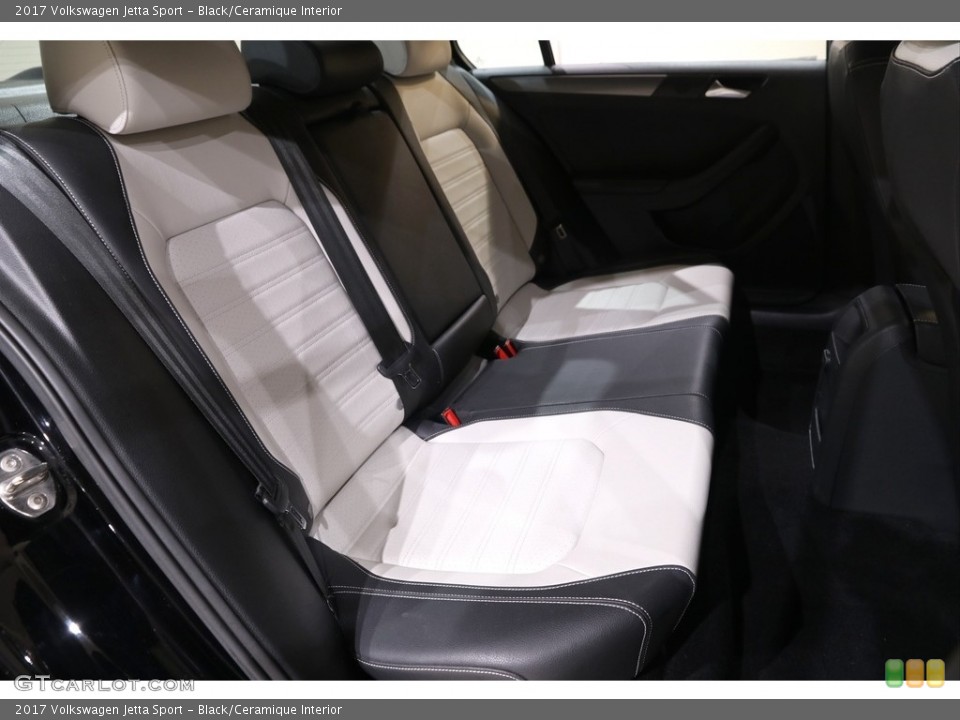 Black/Ceramique Interior Rear Seat for the 2017 Volkswagen Jetta Sport #140785184