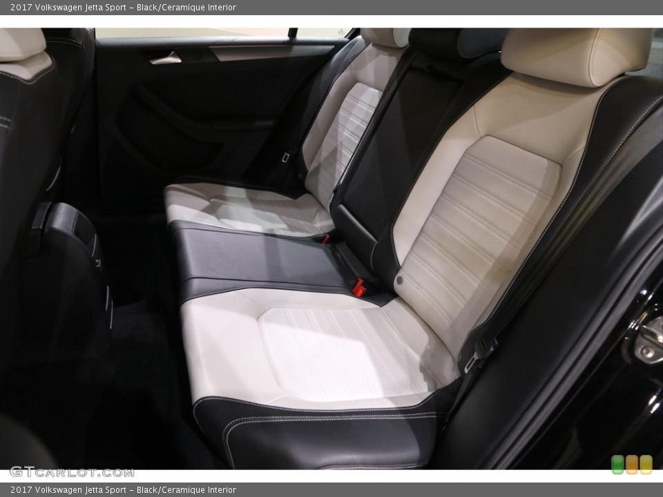 Black/Ceramique Interior Rear Seat for the 2017 Volkswagen Jetta Sport #140785202