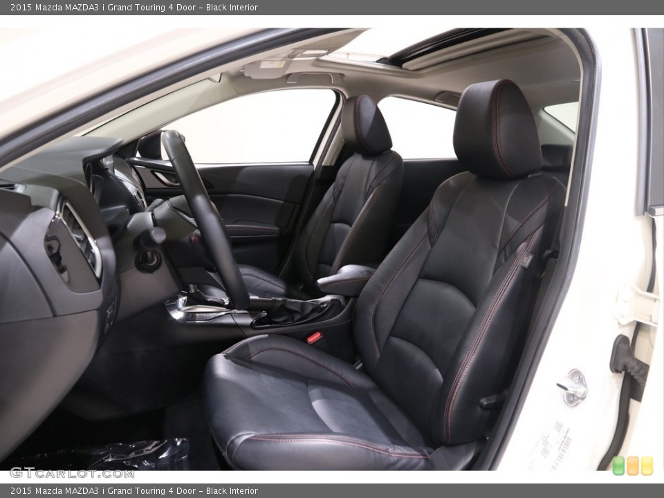 Black Interior Front Seat for the 2015 Mazda MAZDA3 i Grand Touring 4 Door #140785529