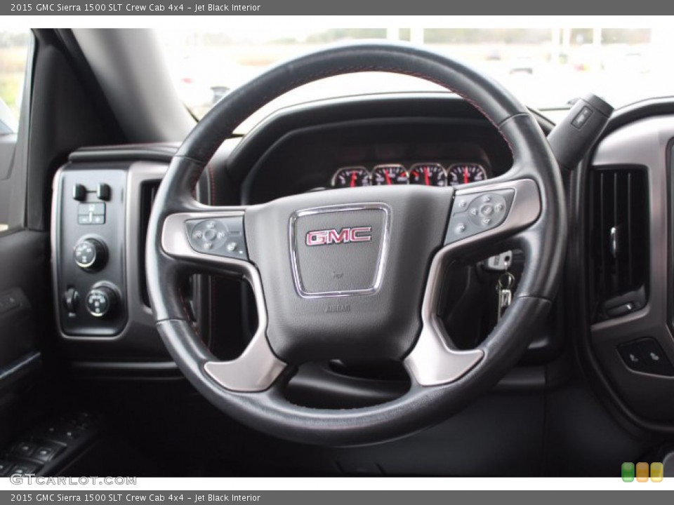 Jet Black Interior Steering Wheel for the 2015 GMC Sierra 1500 SLT Crew Cab 4x4 #140785599