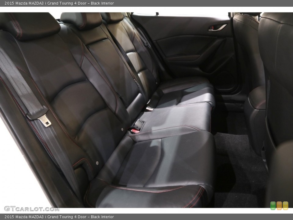 Black Interior Rear Seat for the 2015 Mazda MAZDA3 i Grand Touring 4 Door #140785733