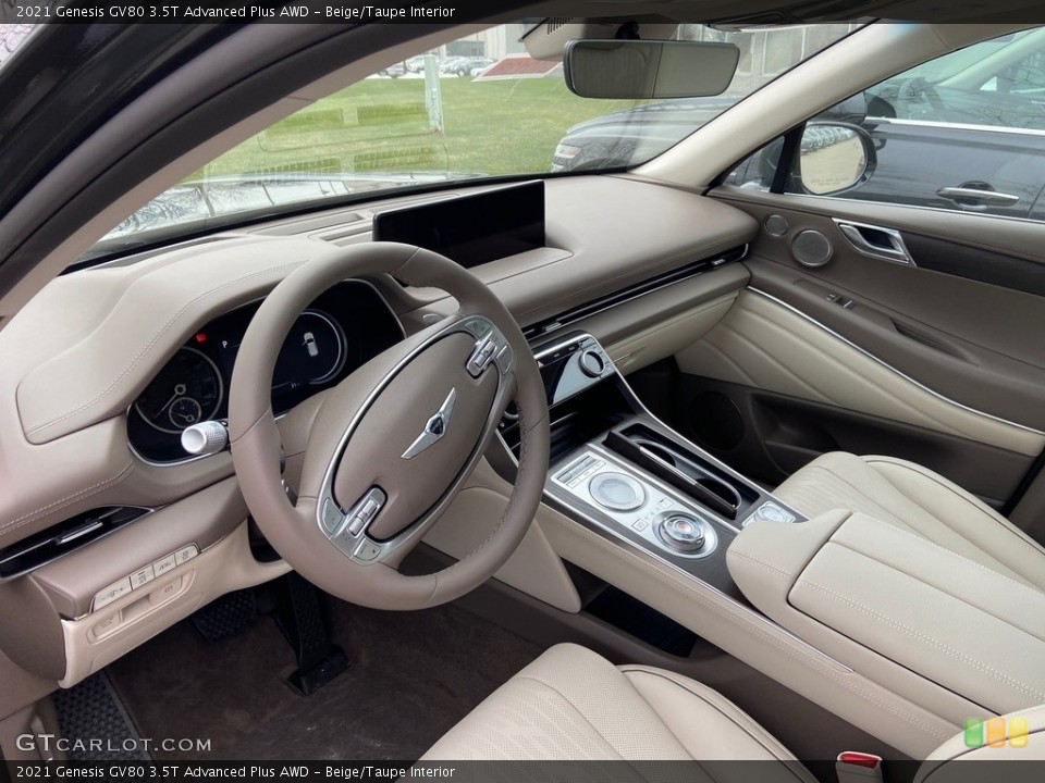Beige/Taupe Interior Photo for the 2021 Genesis GV80 3.5T Advanced Plus AWD #140790710
