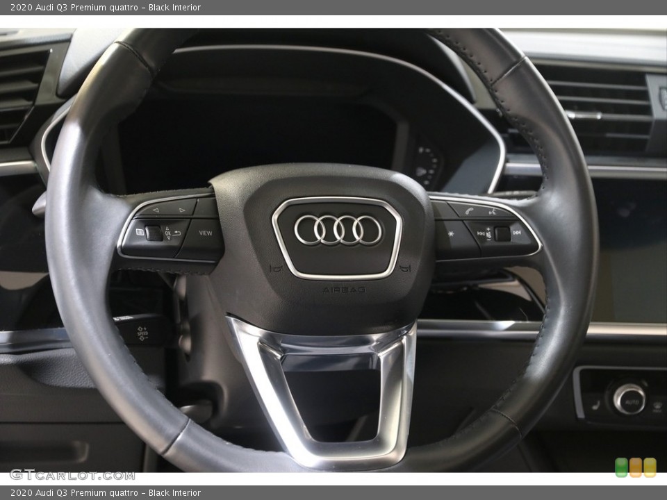 Black Interior Steering Wheel for the 2020 Audi Q3 Premium quattro #140792576
