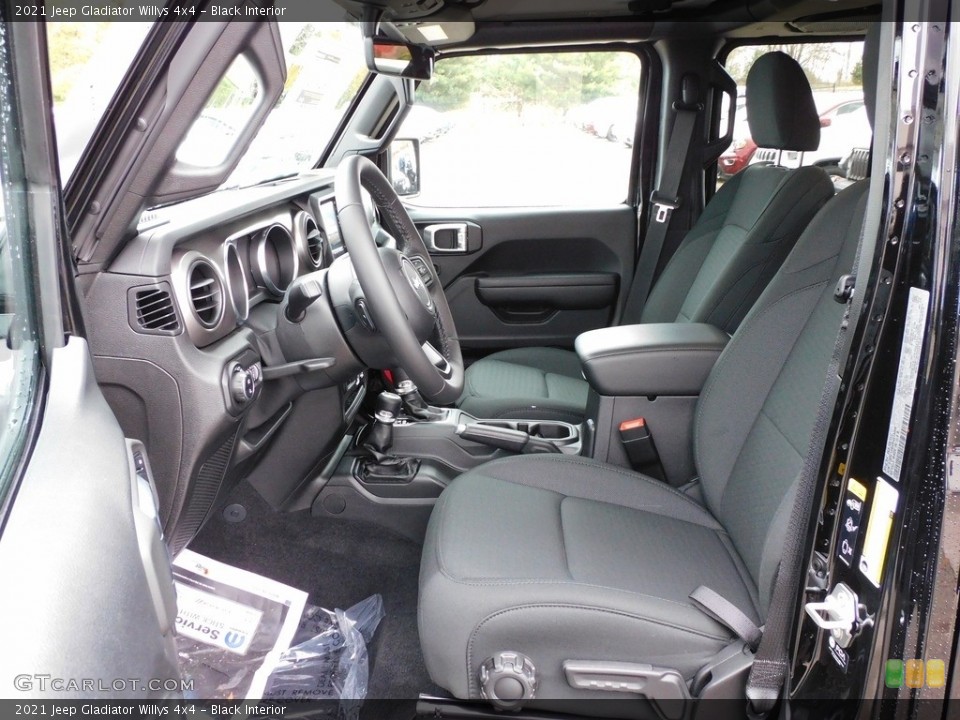 Black Interior Front Seat for the 2021 Jeep Gladiator Willys 4x4 #140792660