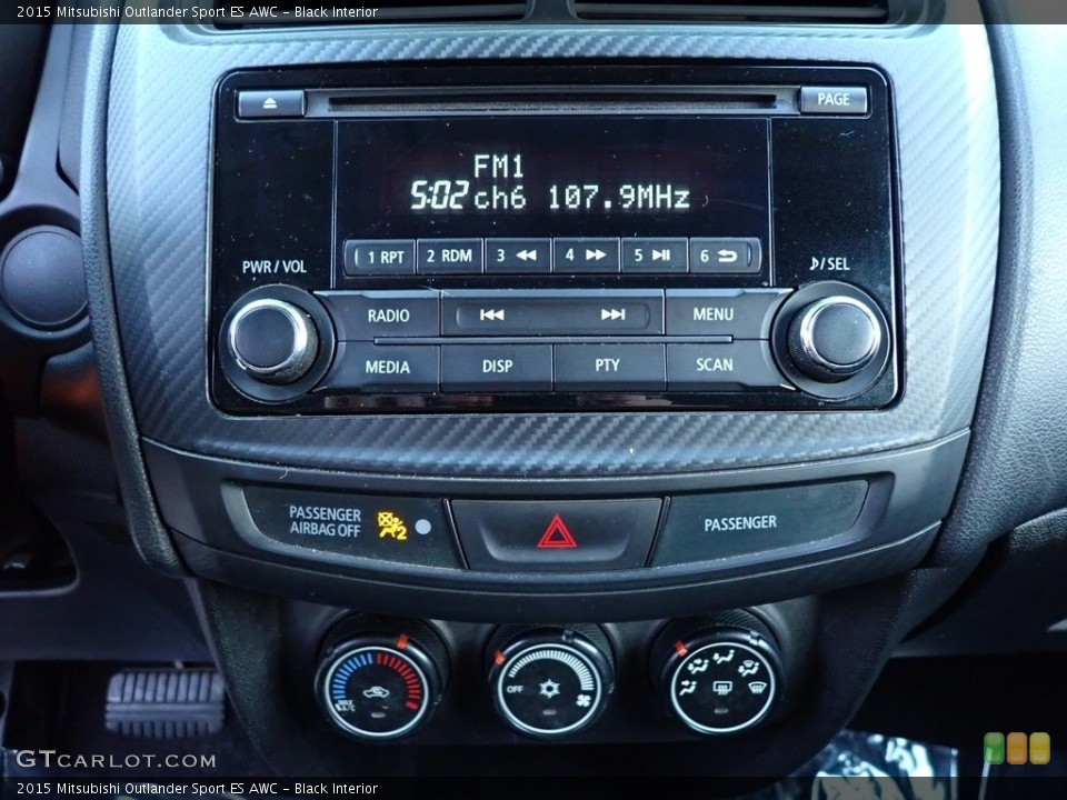 Black Interior Controls for the 2015 Mitsubishi Outlander Sport ES AWC #140793488