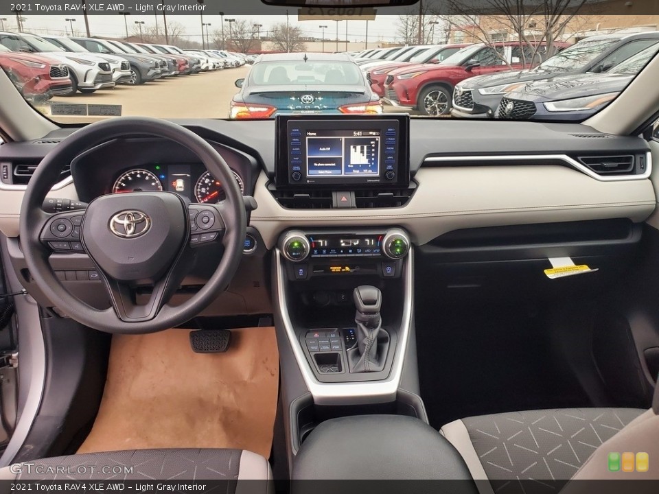 Light Gray Interior Dashboard for the 2021 Toyota RAV4 XLE AWD #140794175