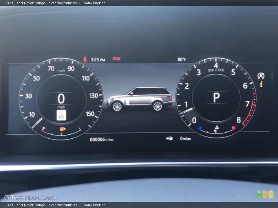 Ebony Interior Gauges for the 2021 Land Rover Range Rover Westminster #140804216