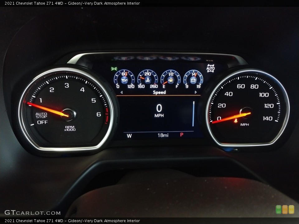 Gideon/­Very Dark Atmosphere Interior Gauges for the 2021 Chevrolet Tahoe Z71 4WD #140805650