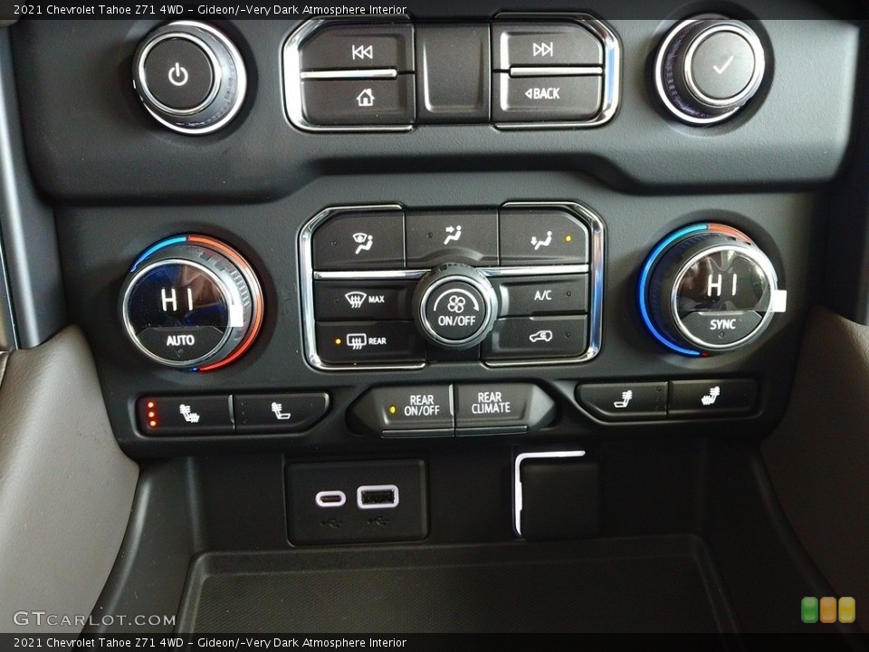 Gideon/­Very Dark Atmosphere Interior Controls for the 2021 Chevrolet Tahoe Z71 4WD #140805698