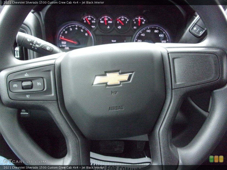 Jet Black Interior Steering Wheel for the 2021 Chevrolet Silverado 1500 Custom Crew Cab 4x4 #140807870