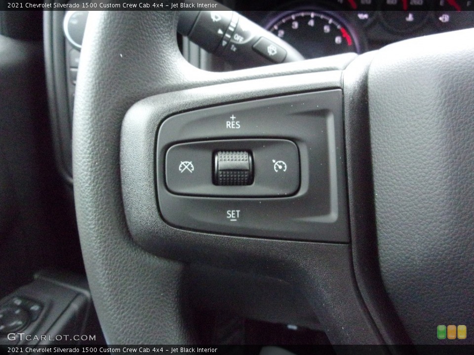 Jet Black Interior Steering Wheel for the 2021 Chevrolet Silverado 1500 Custom Crew Cab 4x4 #140807897