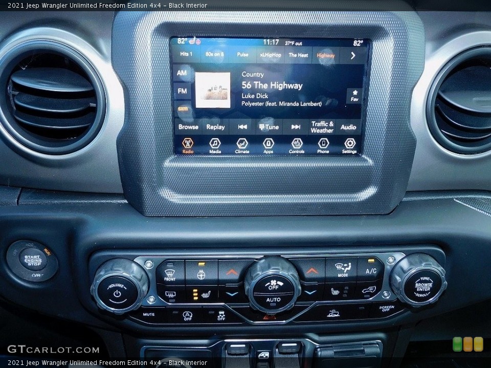 Black Interior Controls for the 2021 Jeep Wrangler Unlimited Freedom Edition 4x4 #140810477