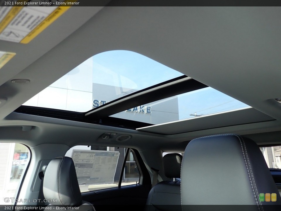 Ebony Interior Sunroof for the 2021 Ford Explorer Limited #140811071