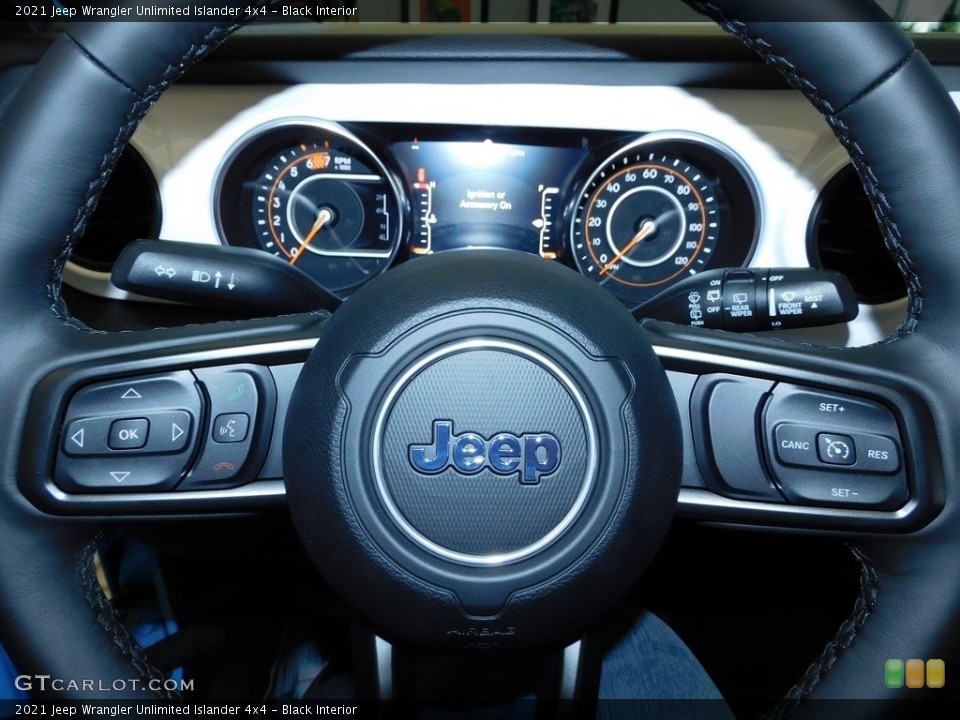 Black Interior Steering Wheel for the 2021 Jeep Wrangler Unlimited Islander 4x4 #140811512
