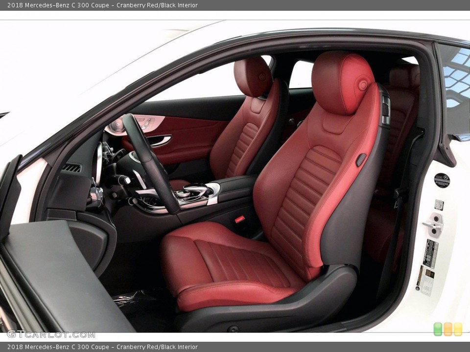 Cranberry Red/Black Interior Front Seat for the 2018 Mercedes-Benz C 300 Coupe #140812271