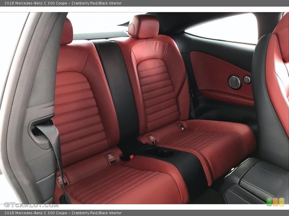 Cranberry Red/Black Interior Rear Seat for the 2018 Mercedes-Benz C 300 Coupe #140812292