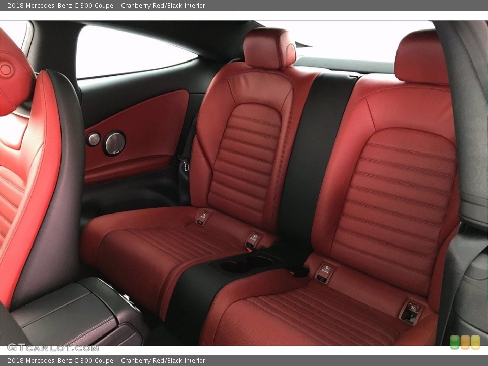 Cranberry Red/Black Interior Rear Seat for the 2018 Mercedes-Benz C 300 Coupe #140812319