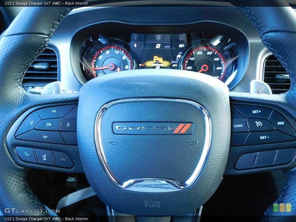 Black Interior Steering Wheel for the 2021 Dodge Charger SXT AWD #140814992