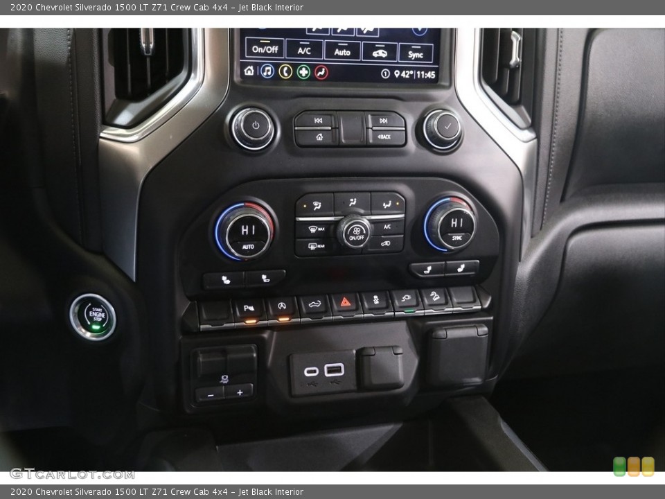 Jet Black Interior Controls for the 2020 Chevrolet Silverado 1500 LT Z71 Crew Cab 4x4 #140815313