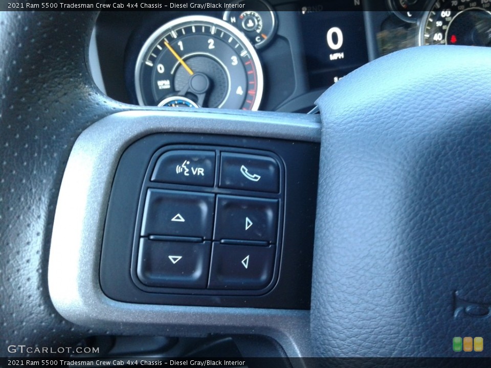 Diesel Gray/Black Interior Steering Wheel for the 2021 Ram 5500 Tradesman Crew Cab 4x4 Chassis #140815739