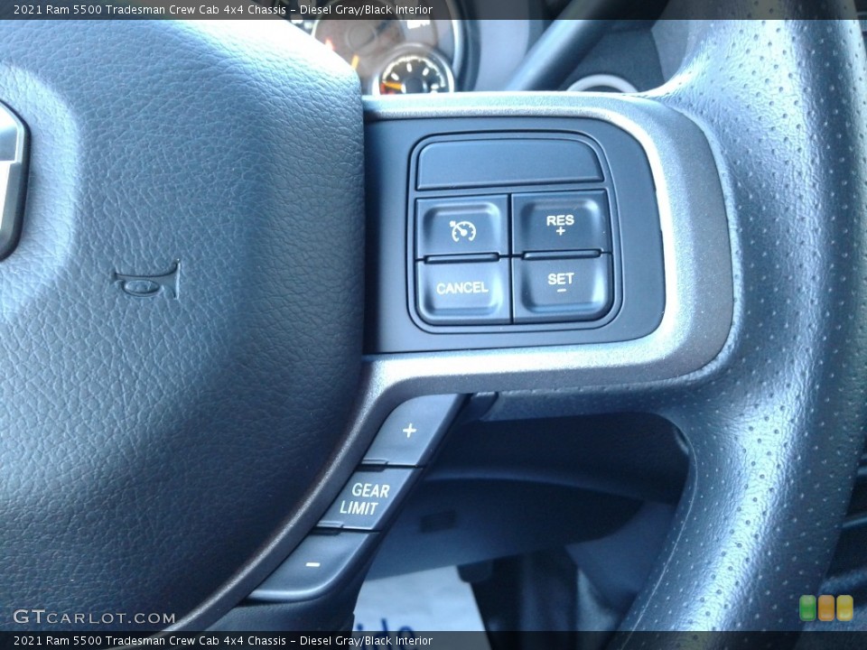 Diesel Gray/Black Interior Steering Wheel for the 2021 Ram 5500 Tradesman Crew Cab 4x4 Chassis #140815763