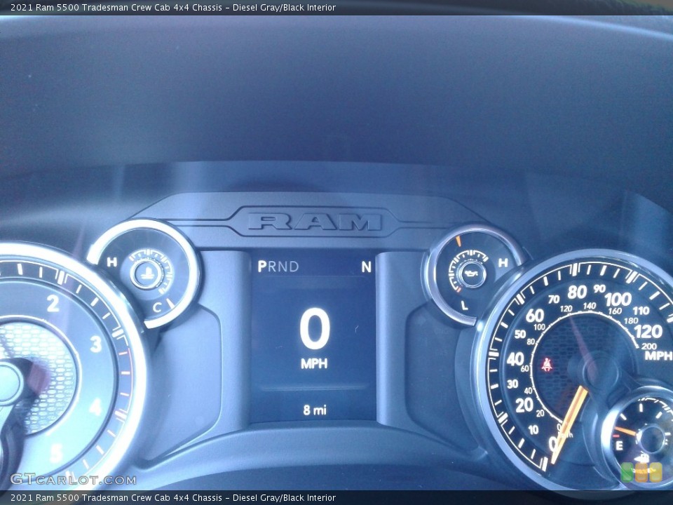 Diesel Gray/Black Interior Gauges for the 2021 Ram 5500 Tradesman Crew Cab 4x4 Chassis #140815789