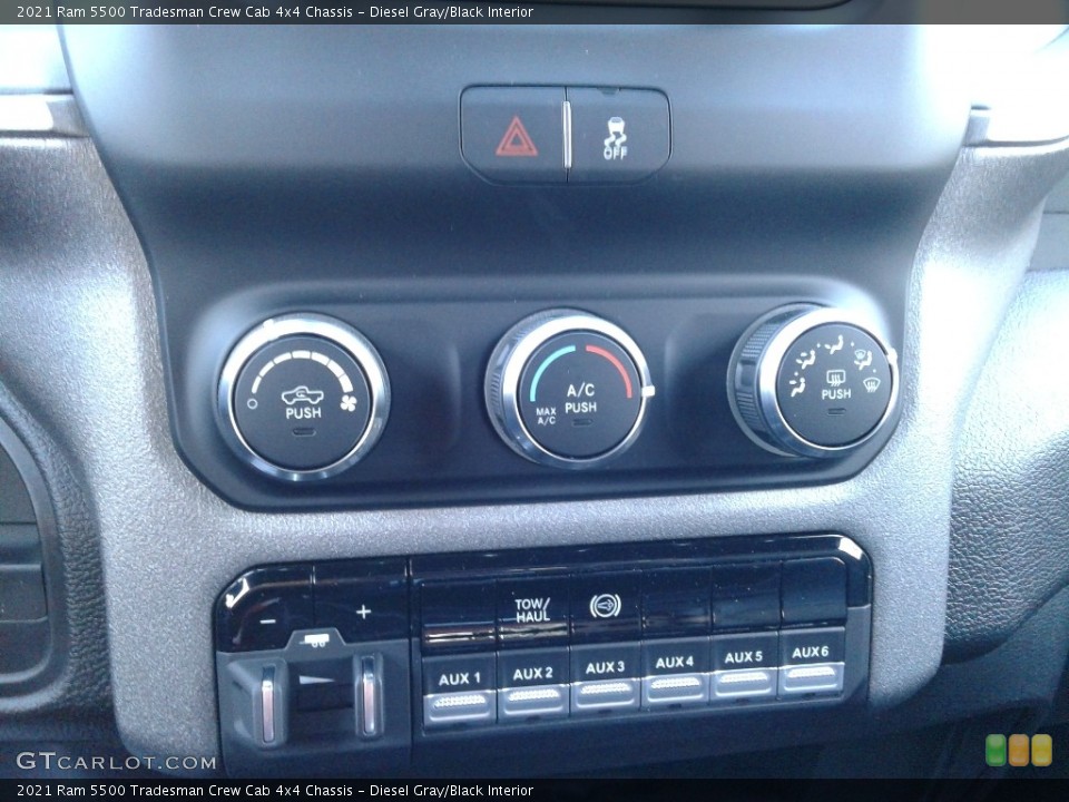 Diesel Gray/Black Interior Controls for the 2021 Ram 5500 Tradesman Crew Cab 4x4 Chassis #140815868