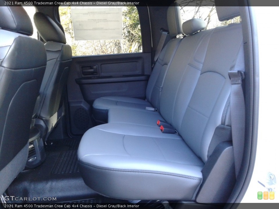 Diesel Gray/Black Interior Rear Seat for the 2021 Ram 4500 Tradesman Crew Cab 4x4 Chassis #140816270