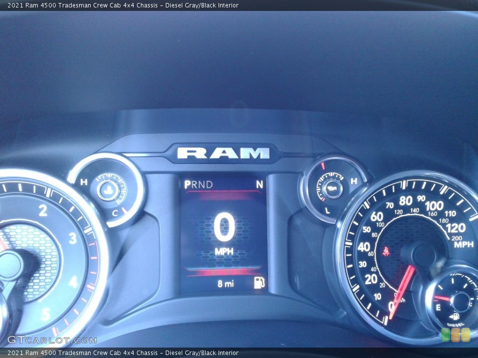Diesel Gray/Black Interior Gauges for the 2021 Ram 4500 Tradesman Crew Cab 4x4 Chassis #140816441