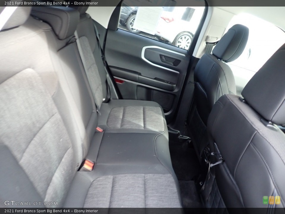 Ebony Interior Rear Seat for the 2021 Ford Bronco Sport Big Bend 4x4 #140819282